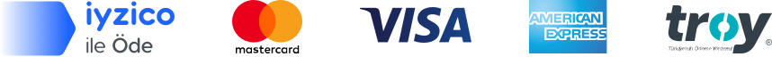 iyzico ile öde — Mastercard, Visa, American Express, Troy
